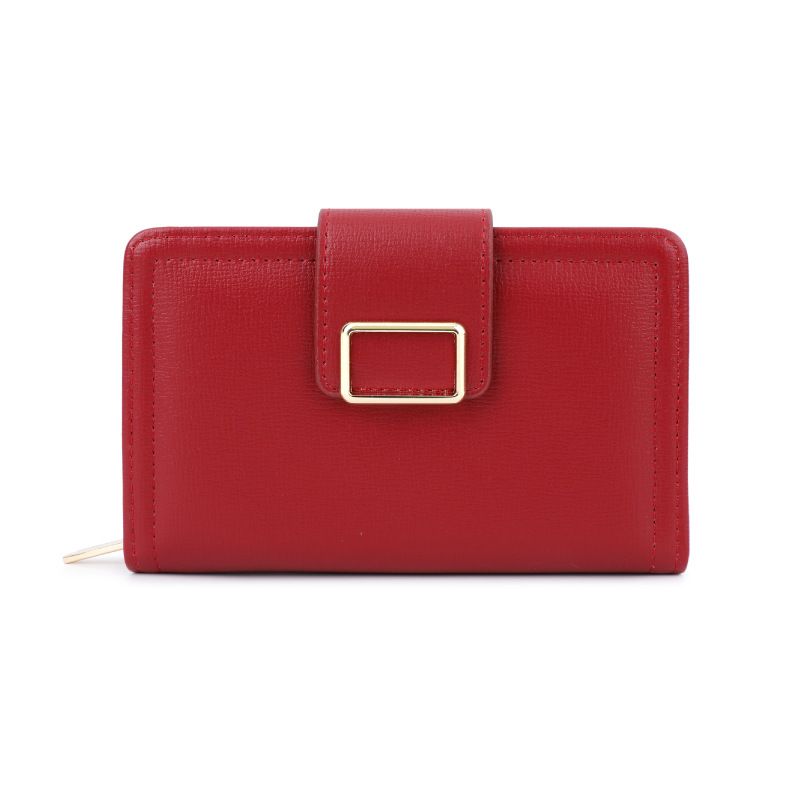 Multi-functional Wallet Solid Color Pu Women's Purse Short Hand Purse Purse_voghion.com