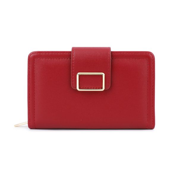 Multi-functional Wallet Solid Color Pu Women's Purse Short Hand Purse Purse_voghion.com
