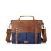Vintažinė oda + drobė Business Portfolio vyriškas biuro krepšys vyriškas drobinis portfelis atašė dokumentų dėklas_voghion.com