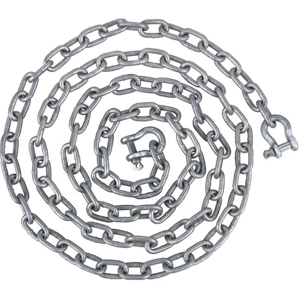 VEVOR Anchor Chain, 10' X 5/16" Galvanized Steel Chain, 3/8" Anchor Chain Shackle, 11650lbs Anchor Lead Chain Breaking Load, 9460lbs Anchor Chain Shackle Breaking Load, Anchor Chain For Boats, Ships_voghion.com