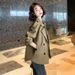 Temperament Short Windbreaker Women's Korean Version Suit Collar Long Sleeved Top Spring And Autumn New Loose_voghion.com