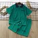 Mother & Kids Children's Waffle Casual Short Sleeved Shirt Suit_voghion.com