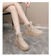 2023 New Thick Sole Elevated Snow Cotton Short Boots Warm Cotton Shoes_voghion.com