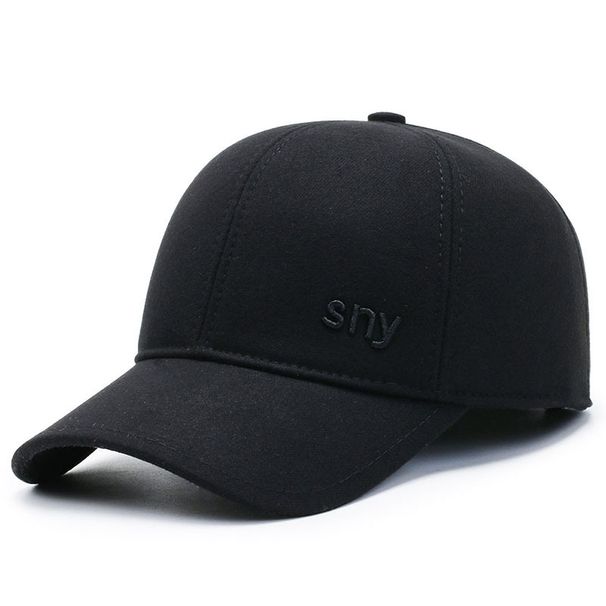 Cappello da uomo per esterni di mezza età e anziani con protezione per le orecchie, cappello da uomo anziano e semplice berretto da baseball ispessito in velluto_voghion.com