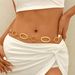 Accessory Personality Sweet Cool Style Metal Round Ring Waist Exaggerated Design Sense Irregular Splicing Body Chain_voghion.com