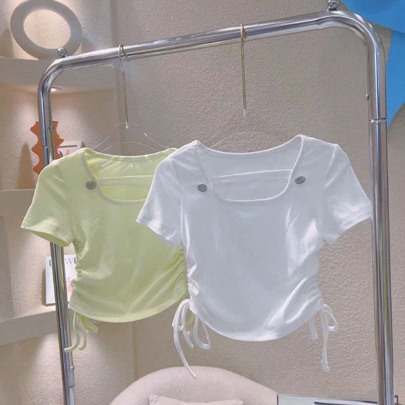 Mother & Kids 2024 new style girls' suit summer short-sleeved internet celebrity domineering two-piece suit children's T-shirt denim shorts_voghion.com