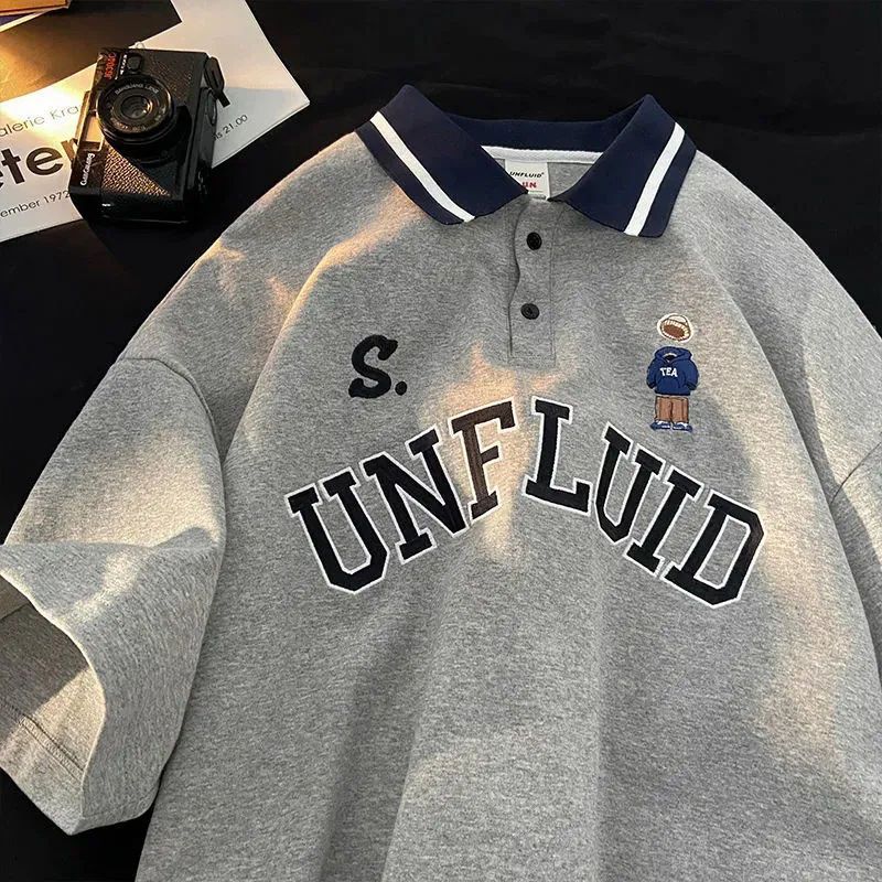 Men's clothing POLO shirt short sleeve men and women summer style all-match niche lapel t-shirt loose casual brand half-sleeved top ins_voghion.com