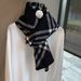 Lock Edge Winter Versatile Outerwear Warm Core-spun Yarn Plaid Shawl Light Luxury High-end Scarf_voghion.com