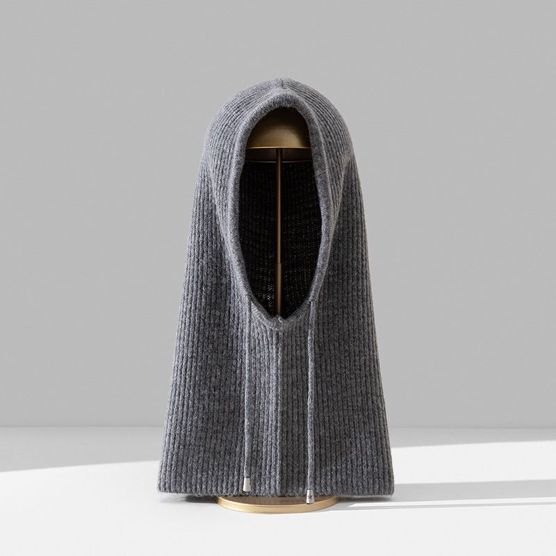 New Autumn And Winter Balaclava Hat Scarf Hood One-piece Men's And Women's Hat Warm Wool Pullover Knitted Hat_voghion.com