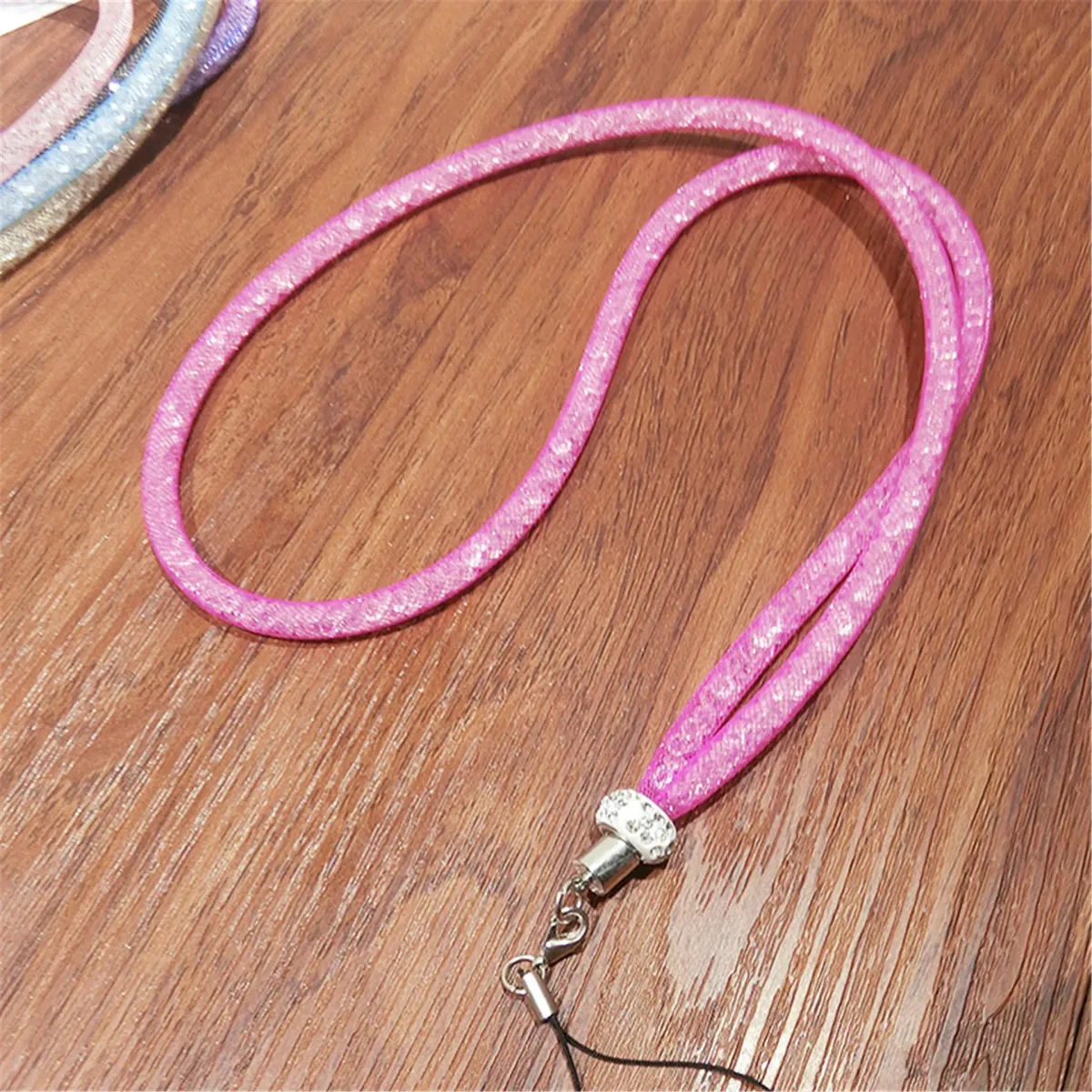 LaMaDiaa-Crystal Halsketting Band Lanyard, U-schijf, ID, Werkkaart, Mobiele Telefoon Ketting Banden, Sleutelhanger, Hang Touw_voghion.com