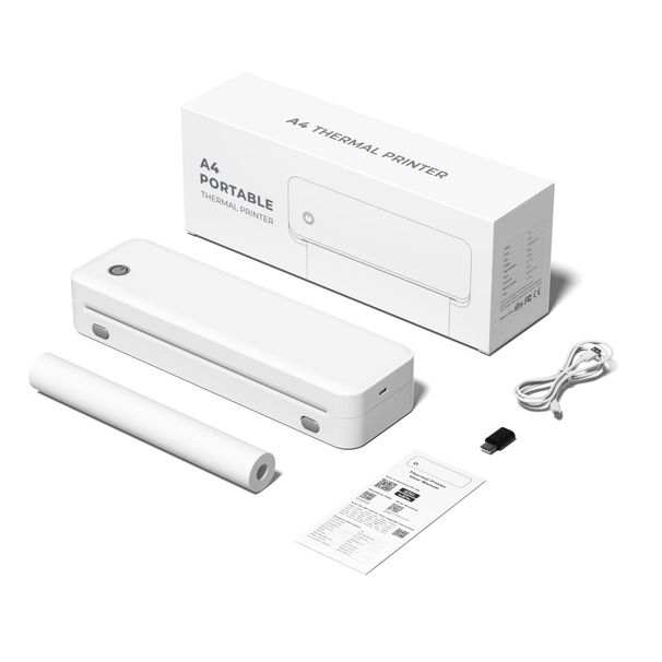 Impressora de etiquetas térmicas Bluetooth para impressão A4/57 mm/77 mm/107 mm - compatível com Android/Windows_voghion.com