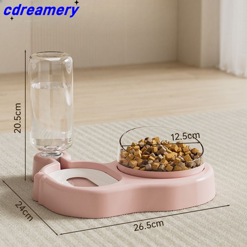 Cat And Dog Universal Pet Feeding Water Supply Cat Automatic Feeding Cat Water Bowl Double Bowl Anti-splash Water Dispenser_voghion.com
