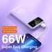 66W Fast Charging 30000mAh LED Digital External Power Bank For IPhone 16 15 14 13 Pro Xiaomi Battery Charger_voghion.com