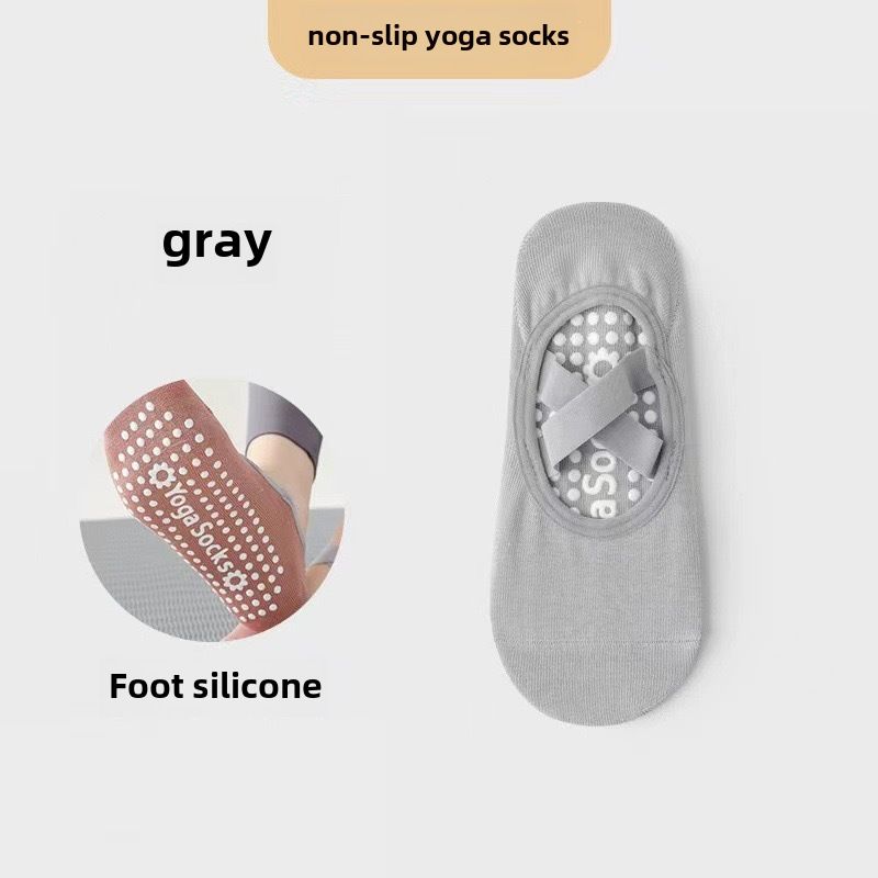 Professionelle rutschfeste Yoga-Baumwollsocken für Damen_voghion.com