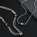 Niche Design, High Grade Women's Cool Titanium Steel Necklace, Men's Trendy Stacking Dia Studded Double Layer Slim Waist_voghion.com