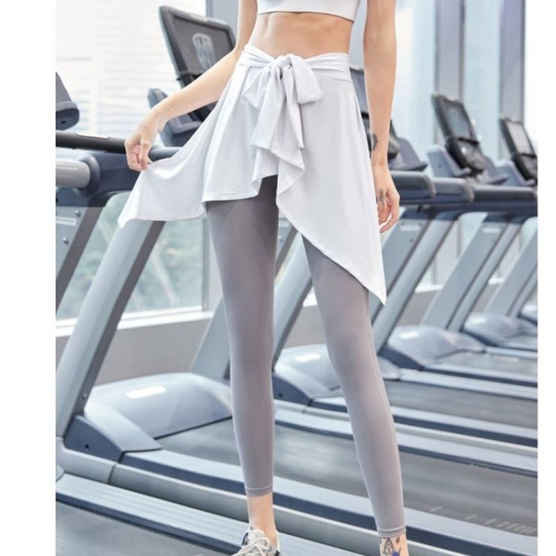LazyZoom Quick-Dry Outdoor Yoga Pants With , Anti-Exposure Irregular Set For Women, Morning Jogging Sports Slimming Running_voghion.com