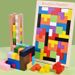 Holzmagnetesch Tetris Bausteen fir Kanner, Puzzle fir Puzzlespiller, russescht dräidimensionalt Puzzle_voghion.com