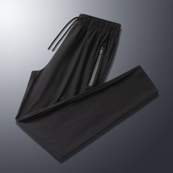 pantalons pour hommes, soie glacée pour l'été, séchage rapide, vêtements de travail décontractés, leggings, pantalons climatisés_voghion.com