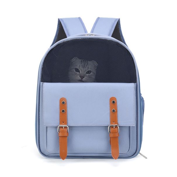 Haustiertaschen Großhandel Ausflug Doppelschulter Katzenrucksack verschleißfeste Haltegriff Katzen- und Hundetasche_voghion.com