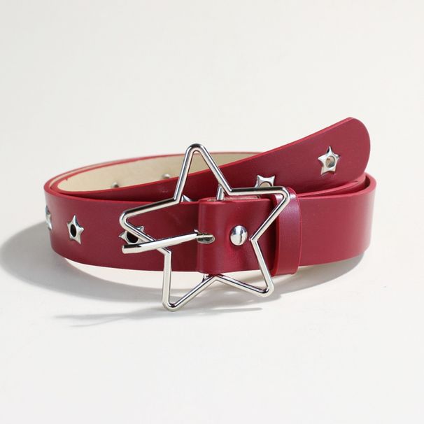 Punk Star szegecses öv - Állítható, többlyukú, gótikus derékpánt tüskés csattal | Merész uniszex divatos öv nőknek és férfiaknak (28-40 hüvelyk)_voghion.com