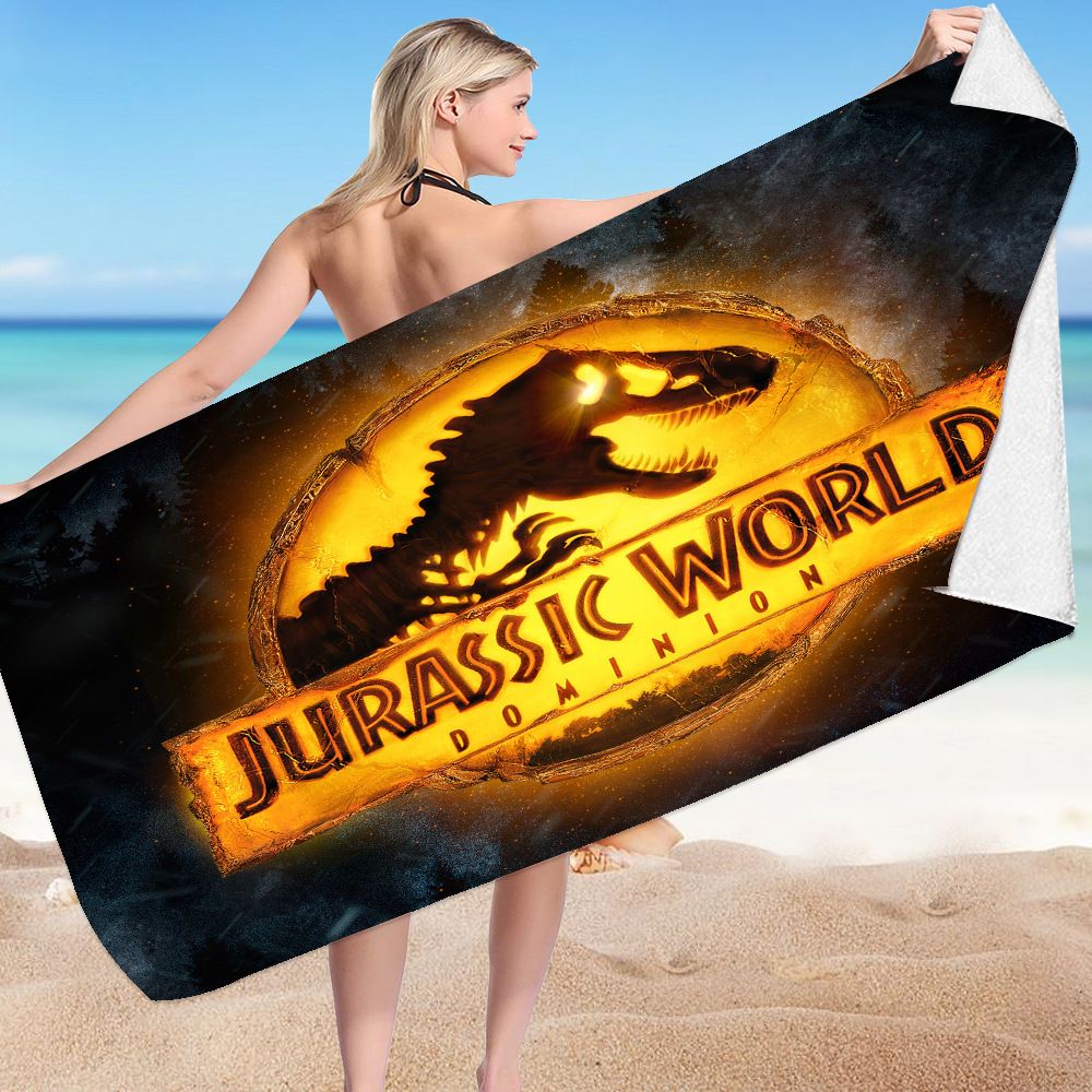 Jurassic World 3 Beach Towels Ultrafine Fiber Beach Towels Swimming Bath Towels Versatile Square Towels Beach Towels_voghion.com