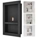 VEVOR Shower Niche Ready For Tile 16" X 24", Double Shelf Organizer, Square Corners Wall-inserted Niche Recessed, Sealed Protection Modern Soap Storage Niche For Shower Bathroom, Black_voghion.com