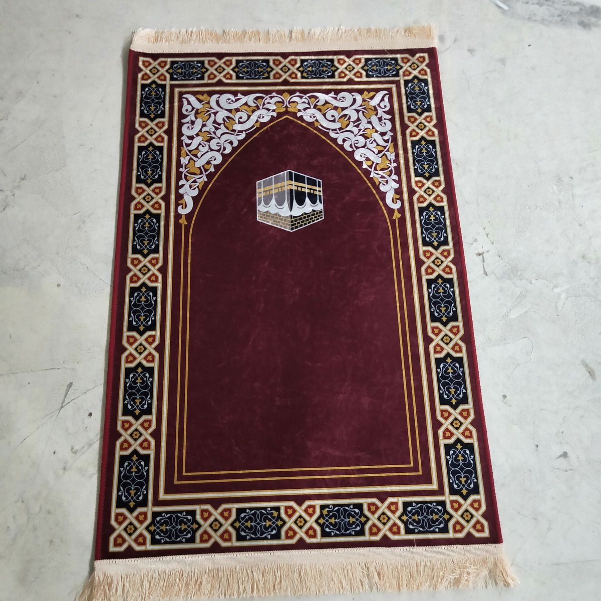 Domači tekstil Preprosta dnevna spalnica preproga Kristalna žametna potiskana molitvena preproga Mehka udobna tkanina Debela preproga na mestu_voghion.com