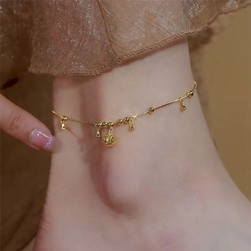 Bracelet de cheville de luxe haut de gamme en acier titane, design de niche pour célébrités d'Internet, style froid, 2022_voghion.com
