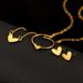 Ins Simple Love Orecchini in acciaio inossidabile Anello Collana Completo Gioielli da donna transfrontalieri Completo Set da tre pezzi_voghion.com