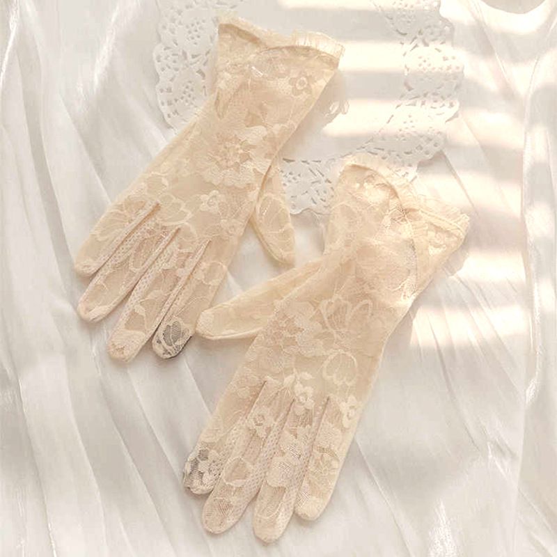Gants courts antidérapants pour femme, pour écran tactile, respirants, ultra-violets, pour la conduite, printemps et automne_voghion.com
