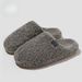 Pantuflas de algodón silenciosas para hombre, ideales para otoño e invierno. Nuevas, sencillas, gruesas, cálidas, de felpa suave en la suela. Para mujer._voghion.com