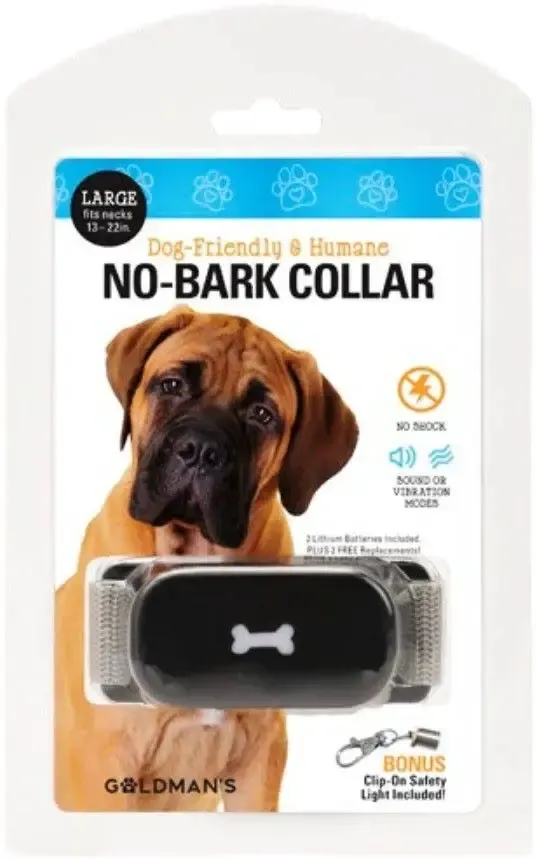 Goldman's No-Bark Training Dog Collar Friendly and Humane - Large_voghion.com