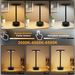 Glitzerlife Tischlampe Kabellos Nachttischlampe Akku - Moderne LED Tischleuchte Touch Dimmbar Lampe Mit USB Aufladbar Schwarz Batterie Tischlampen Für Kinderzimmer_voghion.com