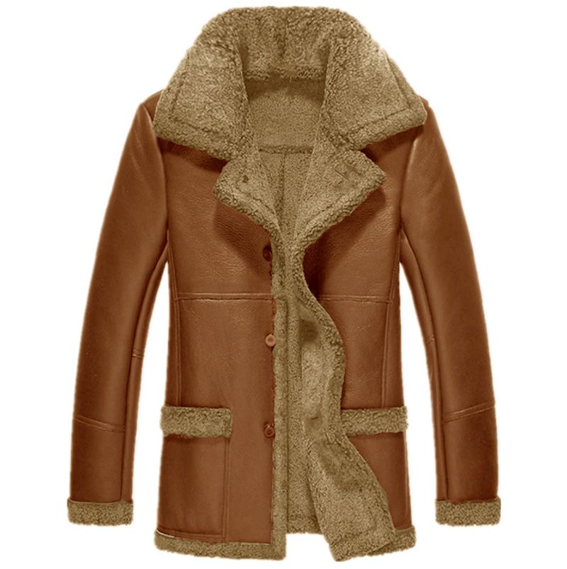 Giacca da uomo invernale esplosiva in un unico pezzo con pelliccia spessa_voghion.com