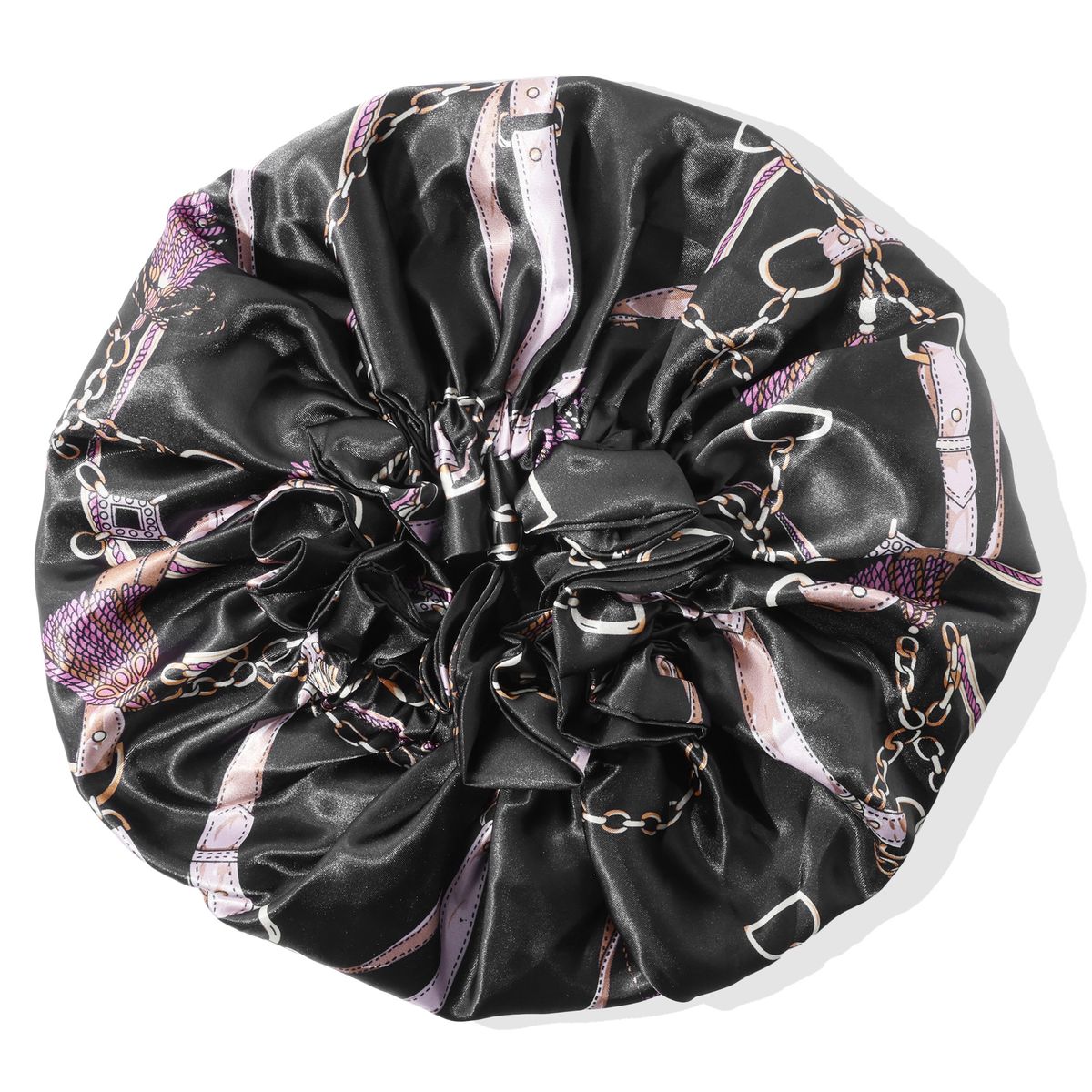 Berretto da notte con stampa vegetale a doppio strato - Design floreale primaverile con strati di cotone traspirante per un sonno confortevole_voghion.com