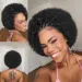 Ombre Afro Kinky Kudrnaté Paruky z lidských vlasů s copánky 8 palců 13x4 HD Transparentní krajka Krátká pružná kudrnatá bob paruka pro ženy_voghion.com