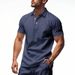 25 Summer Men's New Linen Solid Color Loose Simple Turn-Down Collar Outdoor Casual Polo Shirt For Men_voghion.com