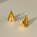 Real Gold Electroplated Titanium Steel Vintage Retro Versatile Double Layer U Shaped Earrings_voghion.com