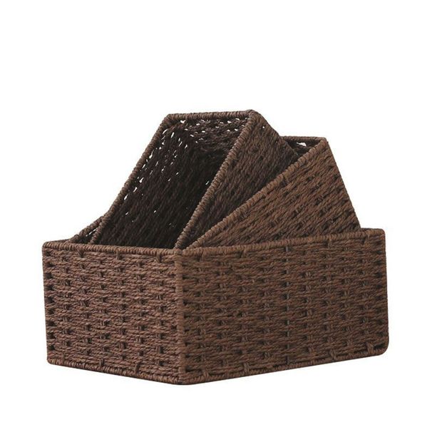 Aufbewahrungskörbe aus Weide zur Organisation, Set mit ineinander stapelbaren Aufbewahrungskörben für Regale, Aufbewahrungskörbe aus Weide für Badezimmerregale_voghion.com