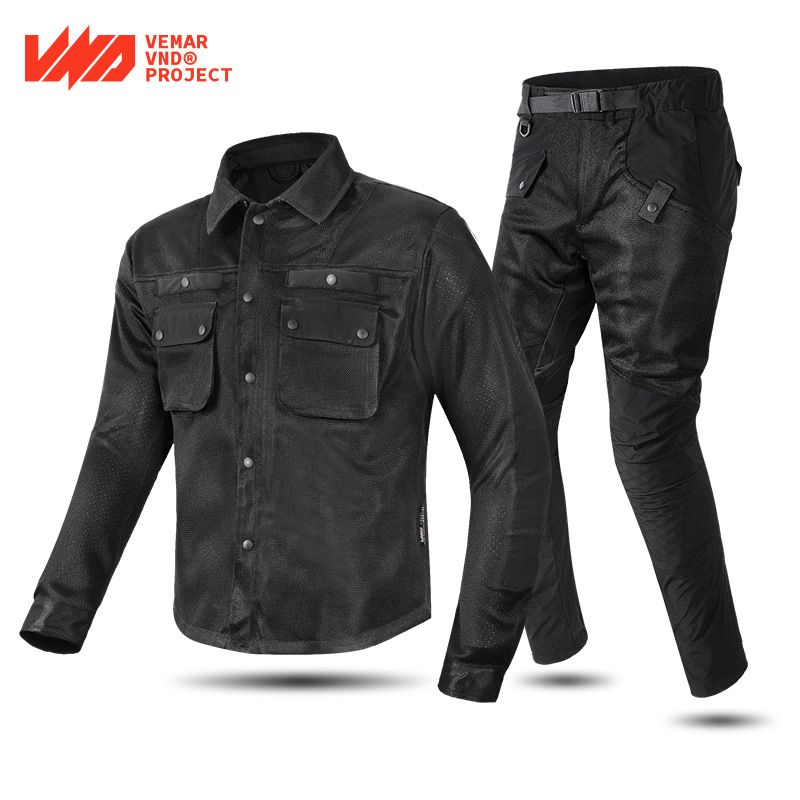 Motorcycle jacket for men spring and summer mesh breathable anti-fall large size commuter motorcycle clothing new_voghion.com