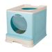 New Pet Drawer-Style Folding Litter Box Fully Enclosed Splash-Proof Toilet Odor-Resistant Cat Supplies_voghion.com