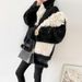 Calm New Winter Mid-Length Lamb Wool Sheep Shearling Sheepskin Fur Coat Women's Patchwork Overcoat_voghion.com
