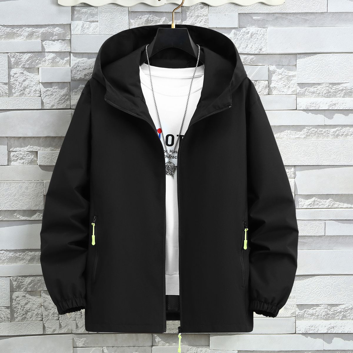 Übergroße Kapuzenjacke für Herren – Leichter, atmungsaktiver Freizeitmantel mit Reißverschluss (Schwarz, Grau, Rot, Blau) – Übergröße 7XL erhältlich_voghion.com