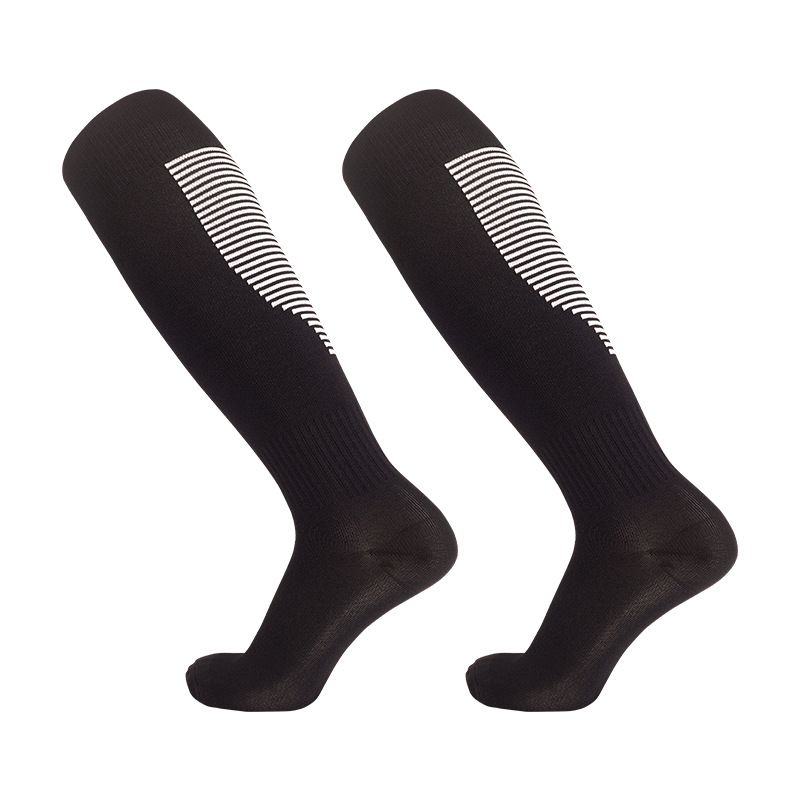 Calcetines finos de fútbol para niños calcetines deportivos de tubo largo para escuela primaria calcetines altos transpirables calcetines por encima de la rodilla para niños a rayas al por mayor_voghion.com