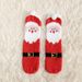 3-Pair Women's Coral Fleece Christmas Socks, Non-Shedding Fuzzy Sleep Socks With Half-Side Plush, Festive Ankle Socks For Home_voghion.com