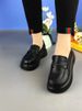 Slip-on Herbst-Loafer mit dicker Sohle und weichen Bohnen_voghion.com