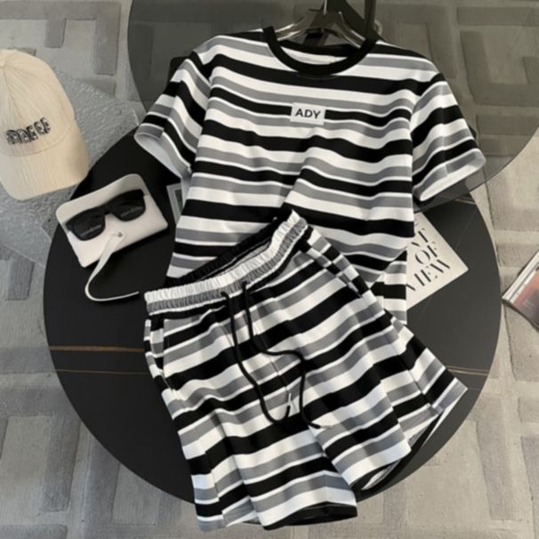 Women's Casual Sportswear Set - Summer Short Sleeve Top & Shorts Two-Piece Outfit_voghion.com