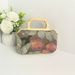 New 2025 Women's Straw Embroidery Sequin Summer Wooden Handbag Fashion Evening Bag_voghion.com