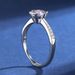Mosang Stone S Argento Donna Set di fila singola Anello a sei griffe D Colore 1 carato Fidanzamento Regalo di San Valentino_voghion.com