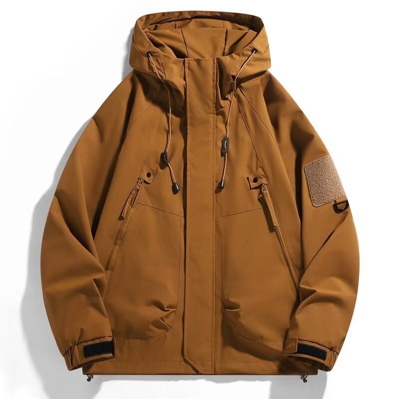 Stormtrooper hooded workwear jacket casual spring autumn new windproof waterproof loose jacket men's versatile sports_voghion.com